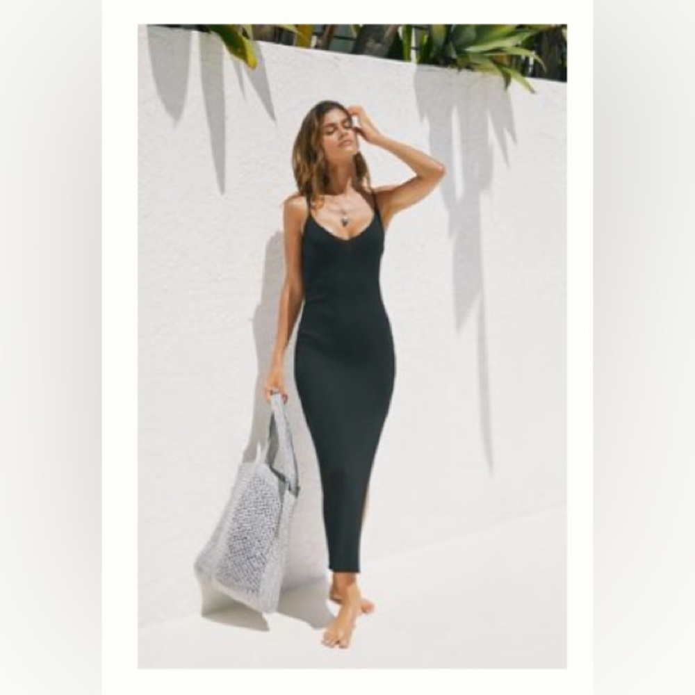 Anthropologie Black Sleeveless Dress